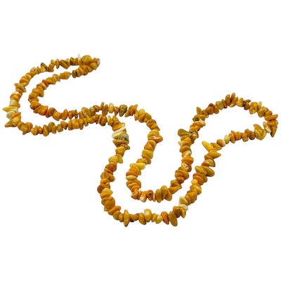 Semi-Precious Amber Chip Necklace Strand